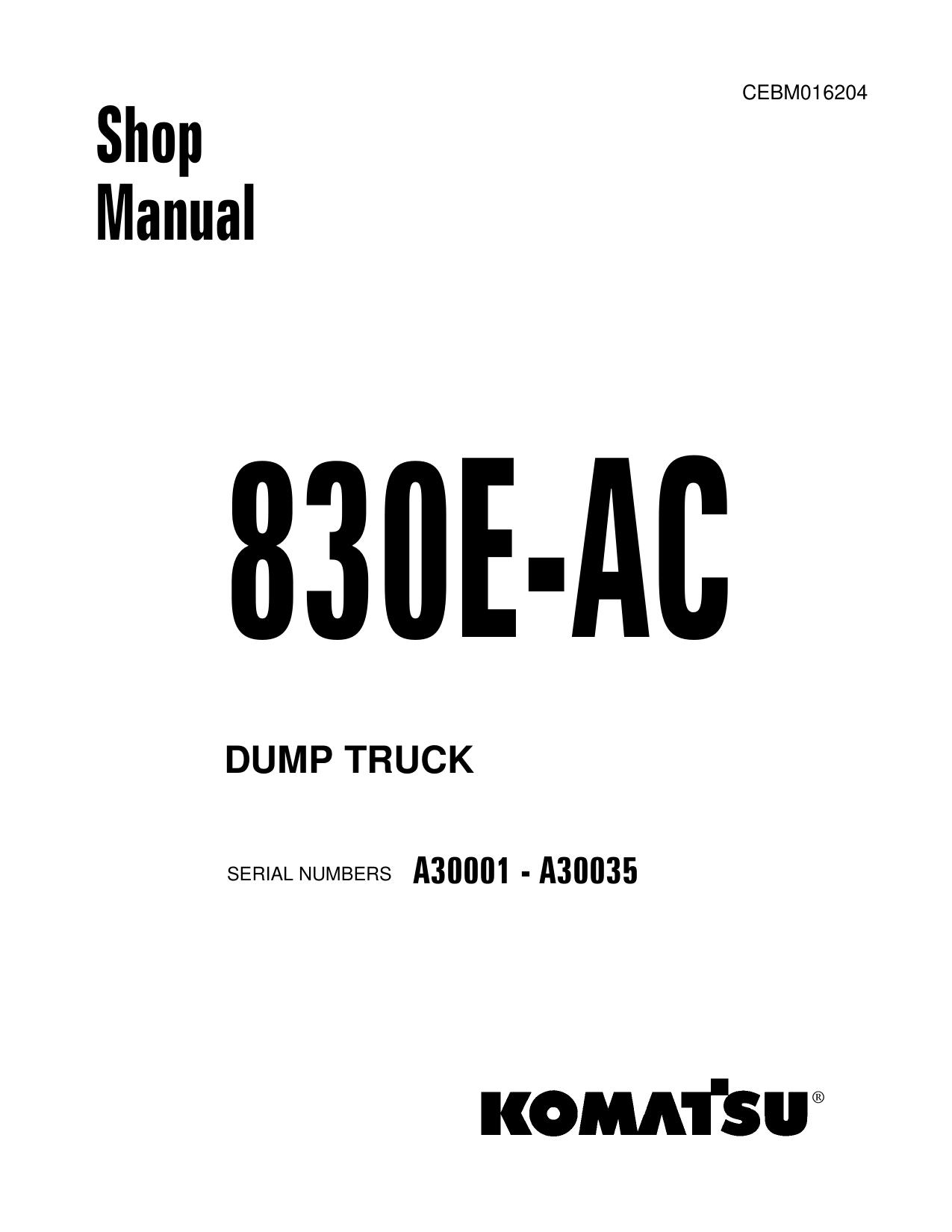 830E-AC Shop Manual
